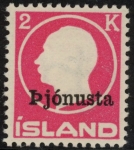 1922  Iceland SG.O151  'OFFICIAL'   2k cerise 'overprint'  U/M (MNH)