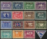 1930 Iceland SG.O174-89   set 16 values OFFICIAL overprints. cat. value £900.00 M/M