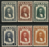 1944 Iceland SG.265-70 set 6 values. Proclamation.  M/M