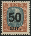 1925 Iceland SG.145 30a on 5k slate & chestnut.  M/M