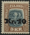 1930 Iceland SG.150a  10k on 5k slate-blue & brown..  M/M