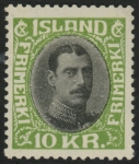 1931  Iceland SG.193   10k black & yellow green.   U/M (MNH)