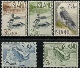 1959  Iceland SG.368-72  set 5 values U/M (MNH)