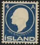 1911 Iceland SG.98 Birth Centenary of Jon Sigurdssen. Historian. 4a blue. LM/M