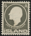 1911 Iceland SG.99 Birth Centenary of Jon Sigurdssen. Historian. 6a grey. LM/M