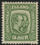 1914 Iceland SG112 5a green mounted mint