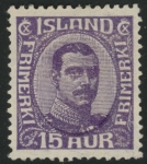 1920 Iceland SG.123 King Christian X  15a violet mounted mint