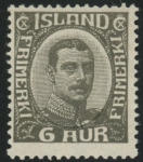 1920 Iceland SG.120 King Christian X 6a grey mounted mint