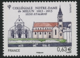2013 France SG.5344 Millenary of Collegiate Church of Notre-Dame de Melun U/M (MNH)