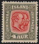 1920 Iceland SG.111  King Christian X   4a scarlet & grey . mounted mint