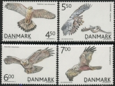 2004 Denmark SG.1394-7 Birds of Prey Set of 4 values U/M (MNH)