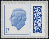V5100  1p blue M23L (from sheet) U/M (MNH