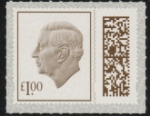 V5180  £1 brown M23L (from sheet) U/M (MNH