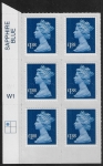 U2953 £1.88 blue M13L cyld. W1 grid position R1 C1  SBP  plain  Walsall U/M (MNH)