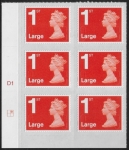 U3002  1st Large. vermilion  M15L cyld. D1  grid position R1  C2   DLR  U/M (MNH)