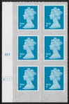 U2995  2nd blue CB  M20L  SBP T3  s/L  Cyld. W1  grid position  R2 C1  Walsall  U/M (MNH)