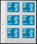 U3000  2nd Large. blue 2B  M14L cyld. D1  grid position R1  C1  DLR  U/M (MNH)