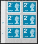 U3000  2nd Large. blue 2B  M19L cyld. W1  grid position R2  C1  SBP T2 L/s  Walsall  U/M (MNH)