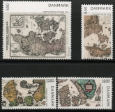 2009 Denmark SG.1559-62 Early Maps set of 4 values U/M (MNH)