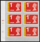 U3050 1st Large 'Signed For'  Cyld W1 x 3 M20L  SBP T2 L/s  grid  R2 C1  Walsall U/M (MNH)