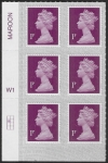 U2920  1p deep crimson M18L Cyld. W1  grid position  R2 C1  SBP T3 s/L  Walsall/ISP  U/M (MNH)