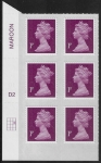 U2920  1p  2B deep crimson   M16L  cyld. D2  grid position R2 C3    DLR  U/M (MNH)