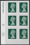 U2921  2p 2B deep green M12L  cyld. D2  grid position R3  C2  DLR  U/M (MNH)