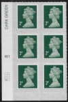 U2921  2p 2B deep green M18L  cyld. W1  grid position R4  C1 SBP T2 L/s (faint) Walsall  U/M (MNH)