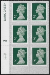 U2921  2p 2B deep green M19L  cyld. W1  grid position R1  C1 SBP T3 s/L  Walsall  U/M (MNH)