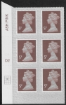 U2922 5p dull red brown M17L Cyld D2  grid position R2 C2  SBP T2 L/s  DLR. U/M (MNH)