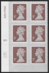 U2922 5p dull red brown M21L Cyld W1  grid position R2 C1  SBP T2 L/s  Walsall U/M (MNH)