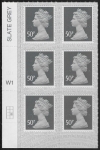 U2925  50p 2B  slate M19L  Cyld.  W1  grid position  R3 C2  SBP T3 s/L Walsall U/M (MNH)