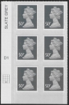 U2925  50p 2B  slate M12L  Cyld.  D1  grid position  R4 C2   DLR  U/M (MNH)