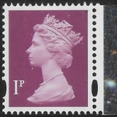 Y1667  1p 2B  crimson. blue fluor   Questa  ex DX23  U/M (MNH)
