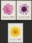 2012 Denmark SG.1691-3 Flowers Set of 3 values U/M (MNH)