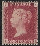 SG.43 1d rose red. corner letters 'AI' Plate 82  mint Original Gum