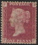 SG.43 1d rose red. corner letters 'FP' Plate 104  mint Original Gum