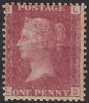SG.43 1d rose red. corner letters 'LB' Plate 171  mint Original Gum
