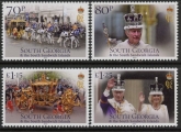 2023 South Georgia. SG.822-5  Coronation of King Charles III.set 4 values. U/M (MNH)