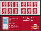 MF9a 12 x 1st brt scarlet  SG.U3029  code 'MTIL' M16L 'NEW FONT'  SBP s/L.(Walsall) U/M (MNH)