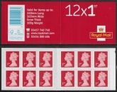 MF9a 12 x 1st brt scarlet  SG.U3029  code 'MTIL' M19L '  SBP s/L.(Walsall) U/M (MNH)