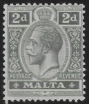 1914-21  Malta  SG.75  2d grey.  Perf.14  multi crown CA    M/M