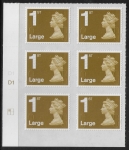 U3001  1st Large. gold  MA11 cyld. D1  grid position R1  C1  DLR  U/M (MNH)