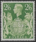 1939-48 SG.476b 2s6d yellow-green U/M (MNH)