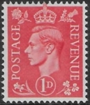 SG.486 1d pale scarlet. (1941 light  colours) U/M (MNH)