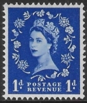 SG.516 1d ultramarine  (1952 Tudor Wmk) U/M (MNH)