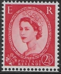 SG.519b 2½d carmine-red  Type 2   (1952 Tudor Wmk) U/M (MNH)