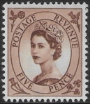 SG.522  5d brown   (1952 Tudor Wmk) U/M (MNH)