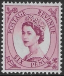 SG.523  6d reddish purple   (1952 Tudor Wmk) U/M (MNH)