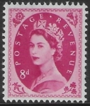 SG.525  8d magenta   (1952 Tudor Wmk) U/M (MNH)